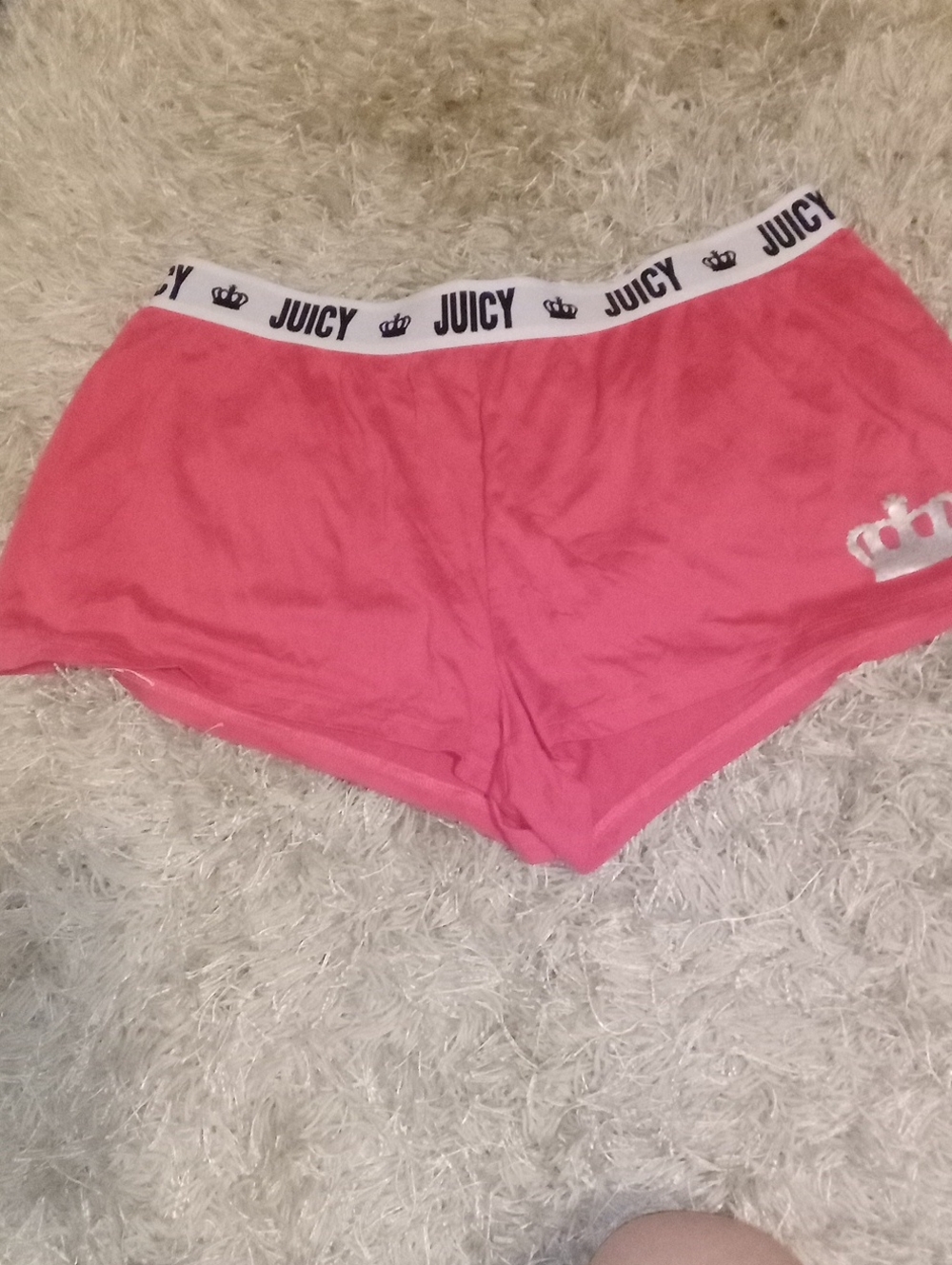 Juicy Couture Pink Logo Waistband Athletic Shorts